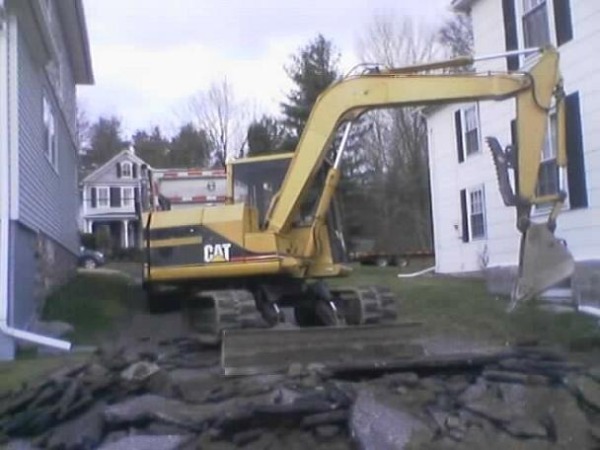 Excavator on a job site